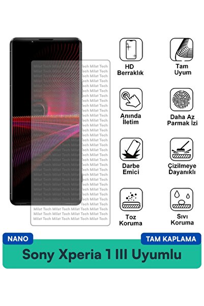 Milat Tech طبقة حماية للشاشة من سوني إكسبيريا 1 III نانو مقاومة للخدوش والصدمات