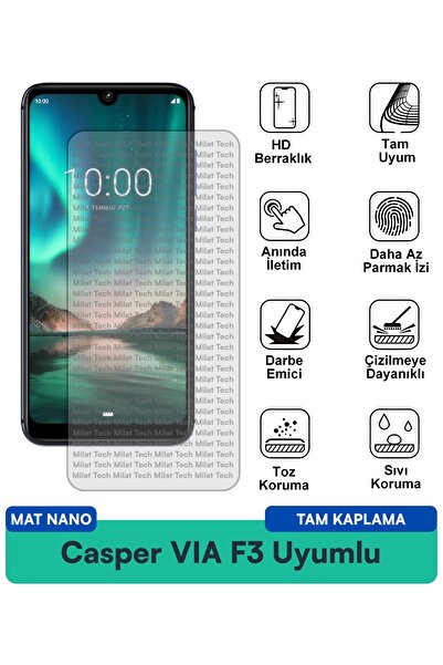 Milat Tech طبقة حماية للشاشة من كاسبر VIA F3 مات نانو مضادة للخدش ومضادة لبصم...