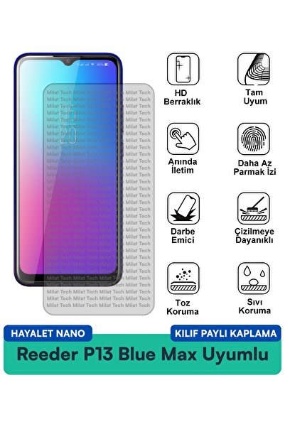 Milat Tech غطاء حماية Reeder P13 Blue Max Ghost Nano متوافق مع طبقة حماية الش...