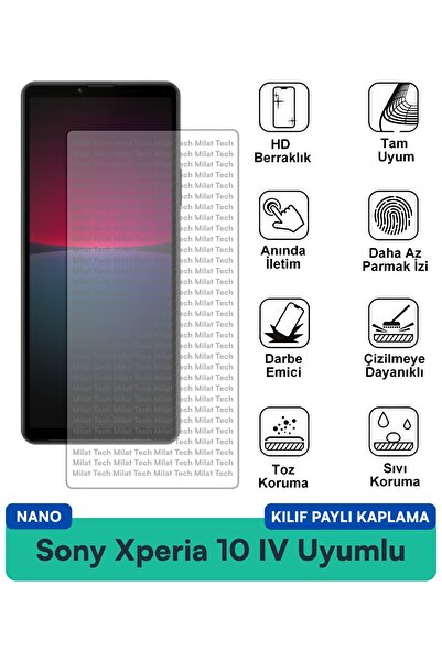 Milat Tech غطاء حماية نانو لهاتف سوني إكسبيريا 10 II متوافق مع طبقة حماية الش...
