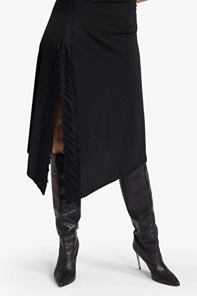 DeFacto Новогодишна рокля с А-силует, V-образно деколте, разрез в долната част и без презрамки G5941AX25WN