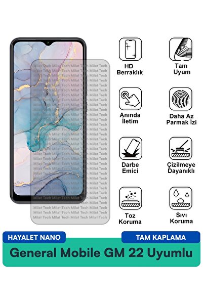 Milat Tech فيلم حماية الشاشة جنرال موبايل GM 22 هايلايت نانو مقاوم للخدوش وال...