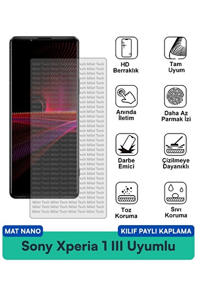 Milat Tech غطاء حماية نانو متوافق مع هاتف سوني إكسبيريا 1، فيلم حماية للشاشة ...