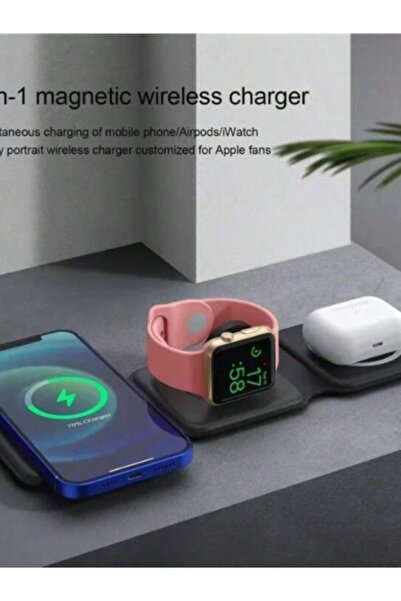 OEM 3 in 1 wireless charger compatible with iPhone, Apple Watch, Airpods