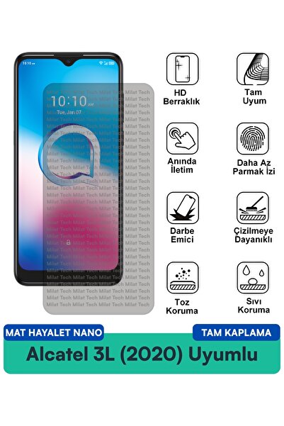 Milat Tech فيلم حماية شاشة نانو مات هايلايت لهاتف الكاتيل 3L (2020) مقاوم للخ...
