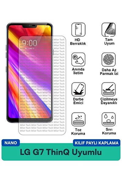 Milat Tech حافظة LG G7 ThinQ Nano متوافقة مع واقي الشاشة، فيلم عالي الشفافية ...