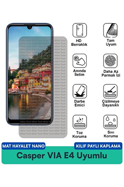 Milat Tech غطاء حماية Casper VIA E4 Matte Ghost Nano متوافق مع طبقة حماية الش...