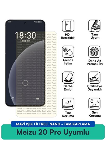 Milat Tech فلتر الضوء الأزرق Meizu 20 Pro، طبقة حماية نانوية للشاشة، حماية عا...