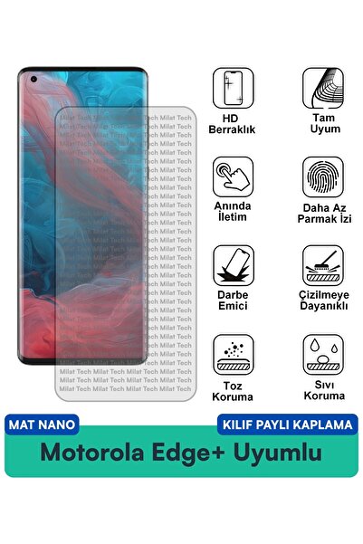 Milat Tech غطاء حماية نانو متوافق مع هاتف موتورولا إيدج+ مع طبقة حماية للشاشة...