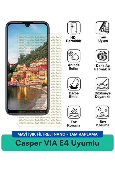 Milat Tech فيلم حماية شاشة نانو من كاسبر VIA E4 مع فلتر الضوء الأزرق مقاوم لل...
