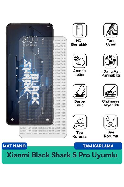 Milat Tech فيلم حماية الشاشة Xiaomi BlackShark 5 Pro Mat Nano يقلل من الانعكا...