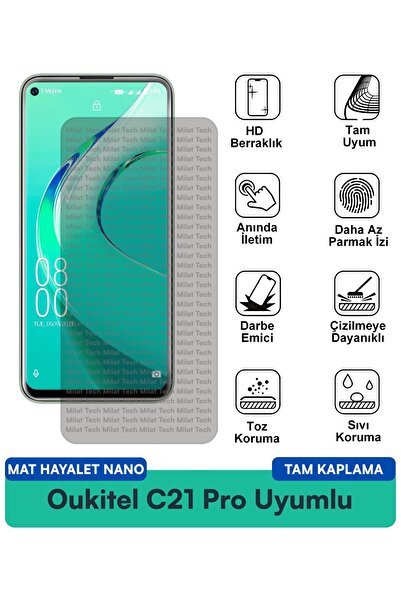 Milat Tech طبقة حماية للشاشة من Oukitel C21 Pro Mat Ghost Nano تقلل من الانعك...
