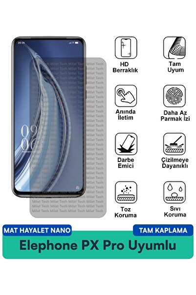 Milat Tech فيلم حماية للشاشة من Elephone PX Pro Matte Ghost Nano مقاوم للخدوش...