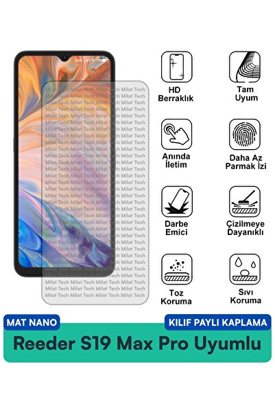 Milat Tech غطاء حماية نانو متوافق مع هاتف ريدر S19 ماكس برو مع فيلم حماية للش...