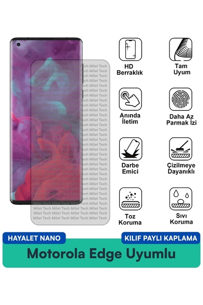 Milat Tech حافظة موتورولا إيدج جايلت نانو متوافقة مع طبقة حماية الشاشة، مقاوم...