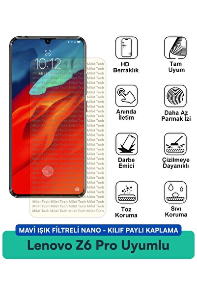 Milat Tech غطاء نانو مزود بفلتر الضوء الأزرق من Lenovo Z6 Pro، متوافق مع طبقة...