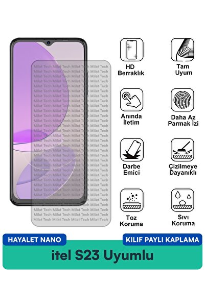Milat Tech Itel S23 Ghost Nano Case Compatible Screen Protection Film Scratch...