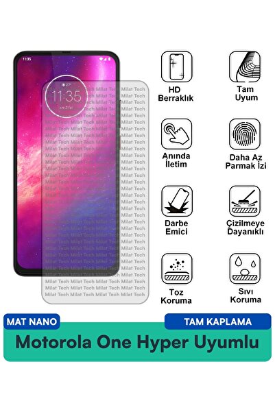 Milat Tech طبقة حماية للشاشة من موتورولا ون هايبر مات نانو مقاومة للخدوش والص...