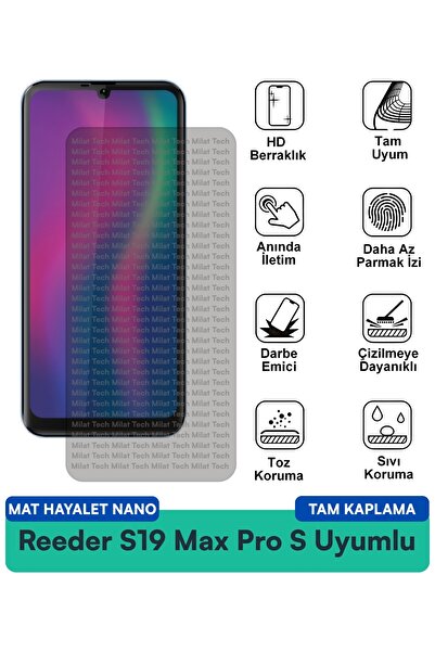 Milat Tech فيلم حماية الشاشة Reeder S19 Max Pro S Mat Ghost Nano مقاوم للخدوش...
