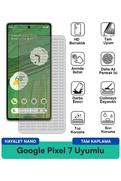 Milat Tech طبقة حماية للشاشة من Google Pixel 7 Ghost Nano مقاومة للخدوش ومضاد...