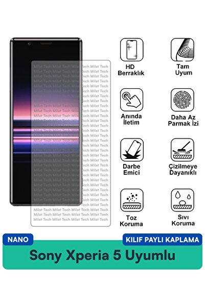 Milat Tech حافظة Sony Xperia 5 IV Nano متوافقة مع طبقة حماية الشاشة، حماية من...