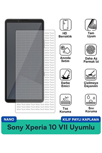 Milat Tech غطاء حماية نانو لهاتف سوني إكسبيريا 10 السابع متوافق مع فيلم حماية...