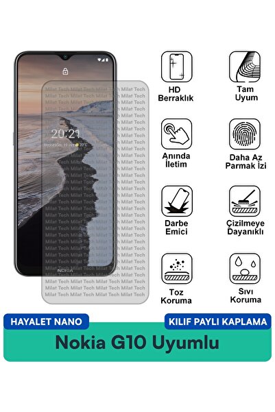 Milat Tech حافظة نوكيا G10 هايلايت نانو متوافقة مع واقي الشاشة للخصوصية، طبقة...