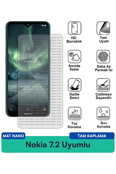 Milat Tech طبقة حماية للشاشة من نوكيا 7.2 مات نانو مقاومة للخدش ومتينة وتقلل ...