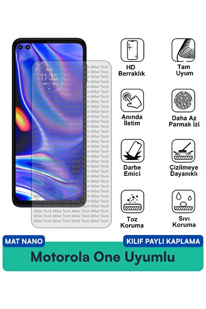 Milat Tech غطاء حماية نانو لهاتف موتورولا ون هايبر متوافق مع فيلم حماية الشاش...