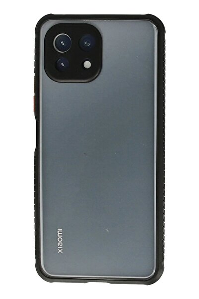 CepteToptan Myt09 Xiaomi Mi 11 Lite Case Miami Transparent Silicone - Black