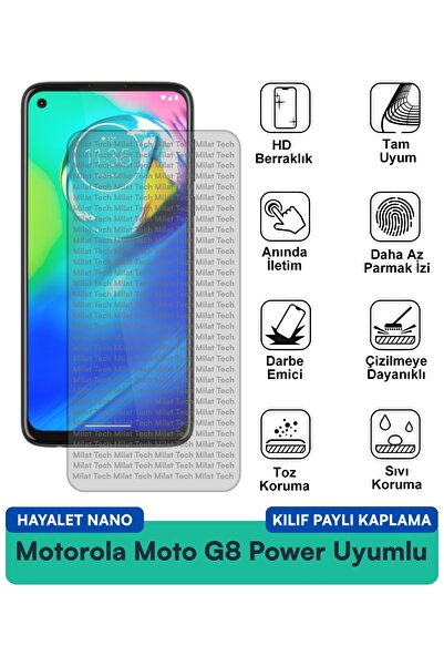 Milat Tech حافظة Motorola Moto G8 Power Ghost Nano متوافقة مع حماية الخصوصية ...