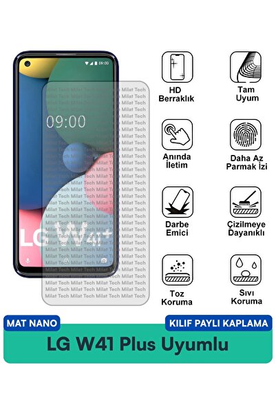 Milat Tech غطاء حماية نانو متوافق مع هاتف LG W41 Plus، طبقة حماية للشاشة مقاو...