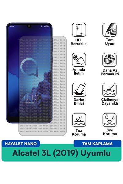 Milat Tech فيلم حماية الشاشة Alcatel 3L (2019) Ghost Nano مقاوم للخدوش والصدمات