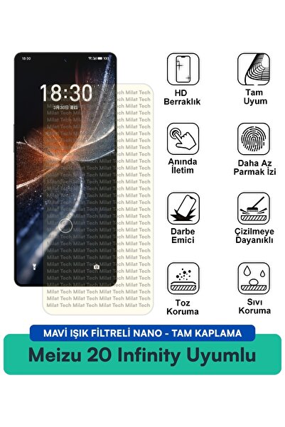 Milat Tech فيلم حماية شاشة نانو مزود بفلتر الضوء الأزرق من Meizu 20 Infinity ...