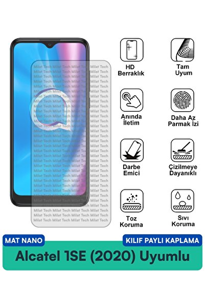 Milat Tech Alcatel 1Se (2020) Matte Nano Case Compatible Screen Protector Fil...