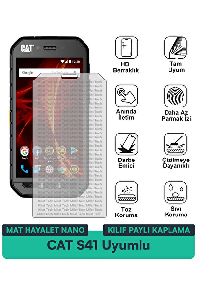 Milat Tech غطاء حماية نانو متوافق مع شاشة CAT S41 Mat Ghost مقاوم للخدوش والص...