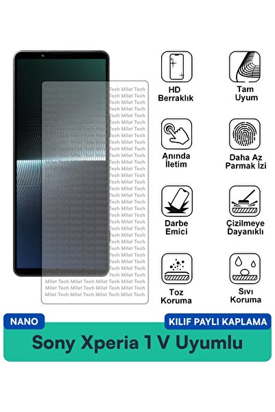 Milat Tech غطاء حماية نانو لهاتف سوني إكسبيريا 1 في متوافق مع فيلم حماية الشا...