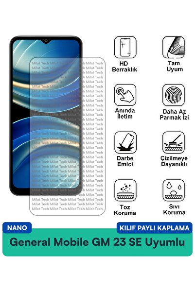 Milat Tech فيلم حماية للشاشة متوافق مع حافظة نانو من جنرال موبايل GM 23 SE، م...