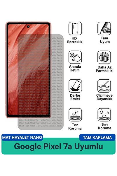 Milat Tech فيلم حماية الشاشة Google Pixel 7a Matte Ghost Nano يقلل من الانعكا...