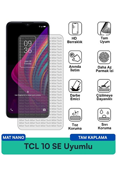 Milat Tech طبقة حماية للشاشة من TCL 10 SE مات نانو مقاومة للخدوش والصدمات