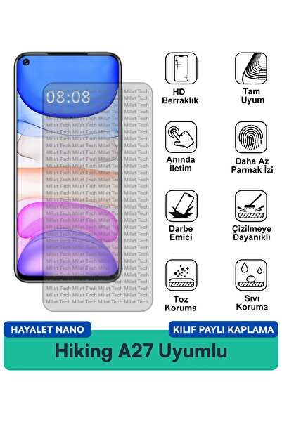 Milat Tech غطاء حماية للشاشة متوافق مع هاتف Hiking A27 Ghost Nano، يحمي الخصو...
