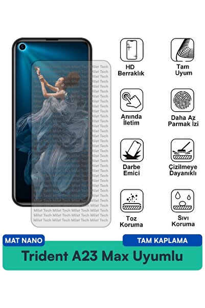 Milat Tech فيلم حماية الشاشة ترايدنت A23 ماكس مات نانو مقاوم للخدوش والصدمات