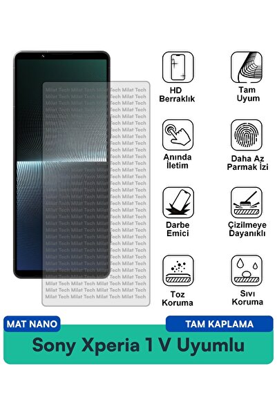 Milat Tech طبقة حماية للشاشة من سوني إكسبيريا 1 V مات نانو مقاومة للخدوش والص...