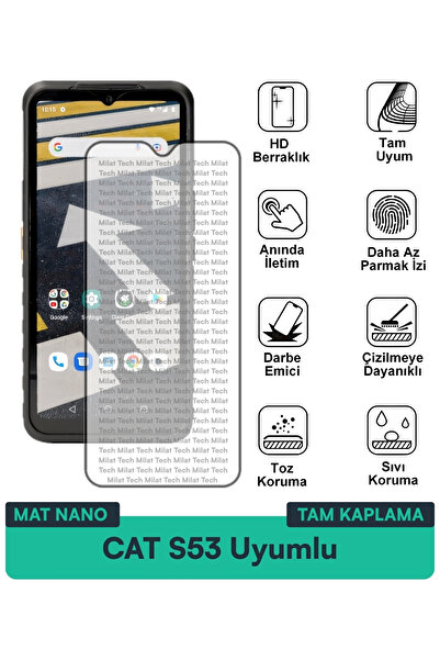 Milat Tech طبقة حماية للشاشة من CAT S53 Matte Nano متينة ومضادة للخدش ومضادة ...