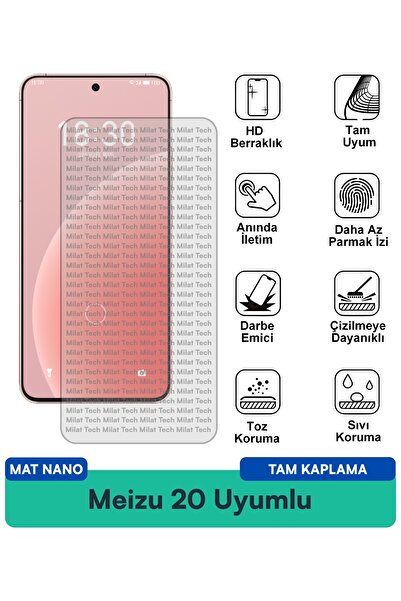 Milat Tech طبقة حماية للشاشة من ميزو 20 مات نانو مقاومة للخدوش والصدمات