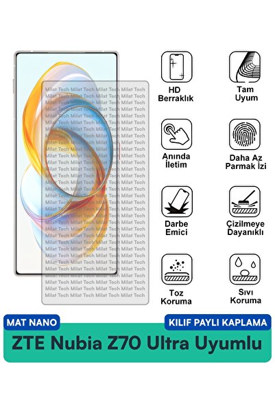 Milat Tech For zte nubia z70 ultra matte nano case compatible screen protecti...