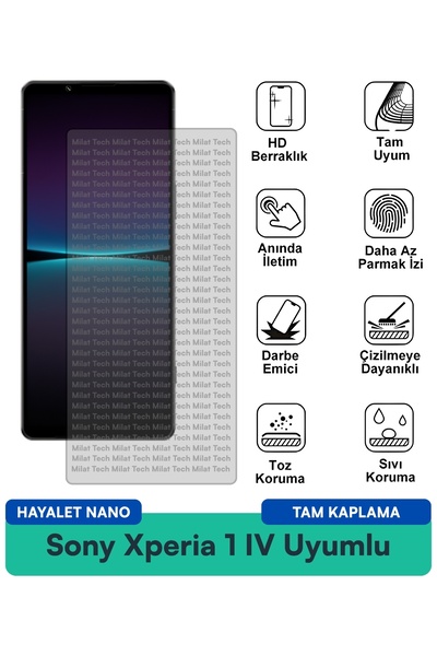 Milat Tech طبقة حماية للشاشة من سوني إكسبيريا 1 IV هايلايت نانو مقاومة للخدوش...