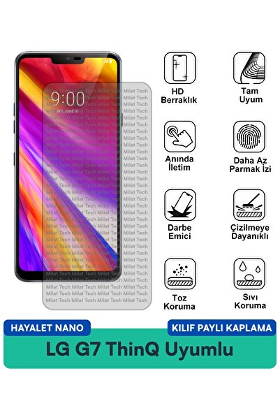 Milat Tech غطاء حماية نانو لهاتف LG G7 ThinQ متوافق مع طبقة حماية مضادة للخدش...