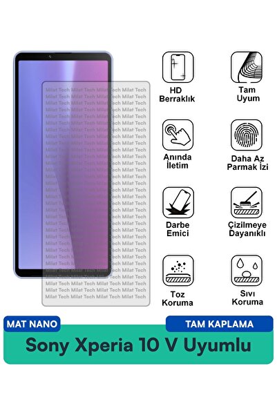 Milat Tech طبقة حماية للشاشة من سوني إكسبيريا 10 V مات نانو مقاومة للخدوش وال...
