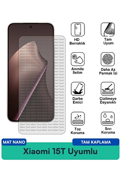 Milat Tech طبقة حماية للشاشة من شاومي 15T مات نانو تقلل من انعكاس الضوء ومضاد...